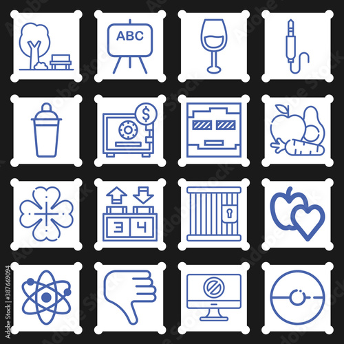 16 pack of good  lineal web icons set