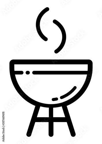 Bbq Flat Icon Isolated On White Background
