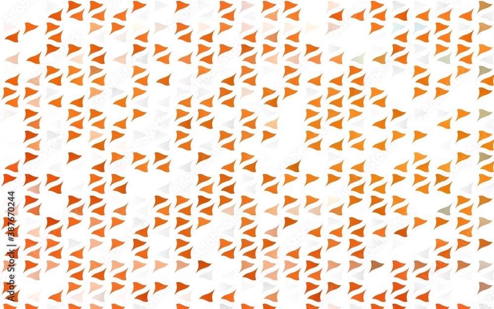 Light Orange vector backdrop with lines, triangles. Light Orange vector backdrop with lines, triangles.