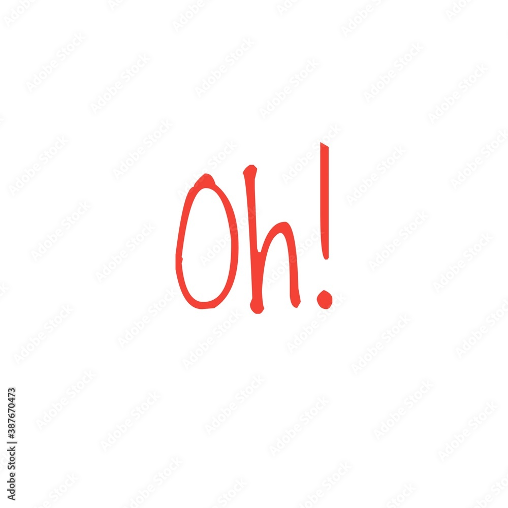 ''Oh'' Word Illustration / Sign / Lettering / To print / For Design Development ''Oh'' Word Illustration / Sign / Lettering / To print / For Design Development