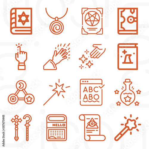 16 pack of signified  lineal web icons set