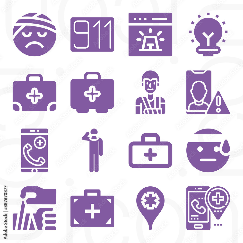 16 pack of trauma filled web icons set 16 pack of trauma filled web icons set