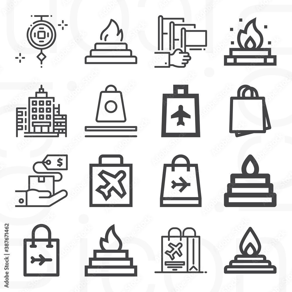 16 pack of custom lineal web icons set 16 pack of custom lineal web icons set