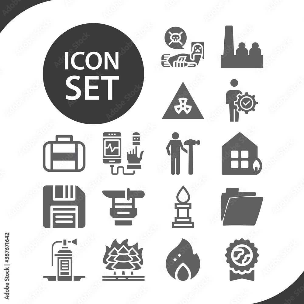 Simple set of power related filled icons. Simple set of power related filled icons.