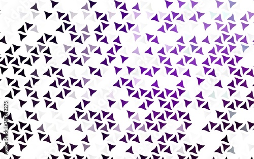 Light Purple vector seamless background with triangles.