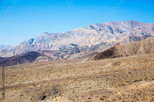 Beautiful landscape view of the mountains and rough terrain of Death Valley National Park in California. © Patrick