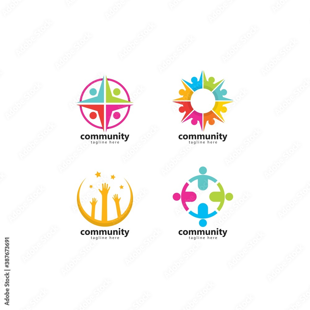Adoption and community care Logo template vector Adoption and community care Logo template vector