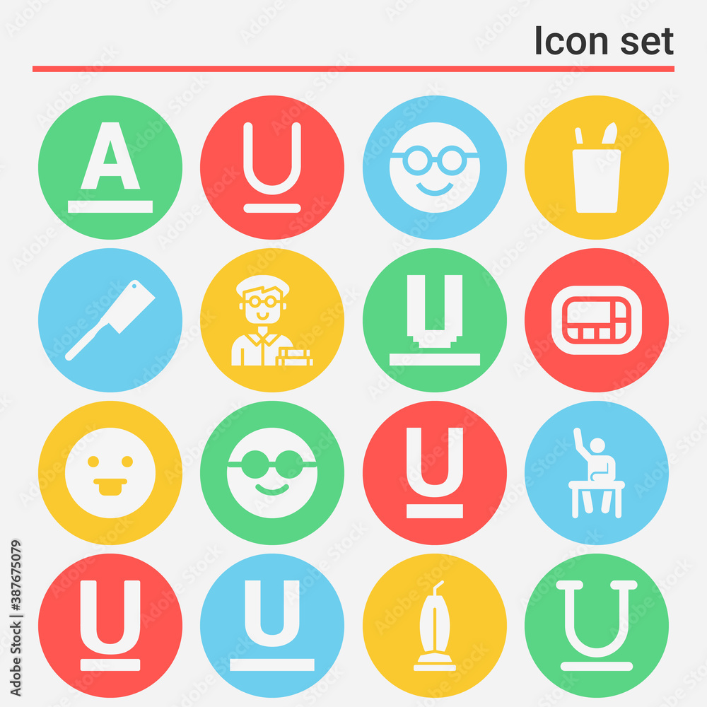 16 pack of evaluations  filled web icons set