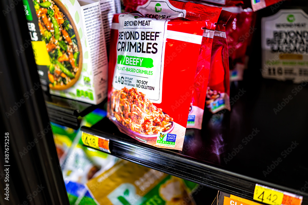 Sterling, USA September 28, 2020 Retail display shelf at Walmart