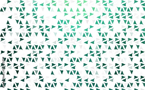 Light Green vector template with crystals  triangles.