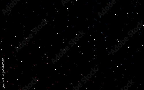 Dark Blue, Red vector texture with beautiful stars.