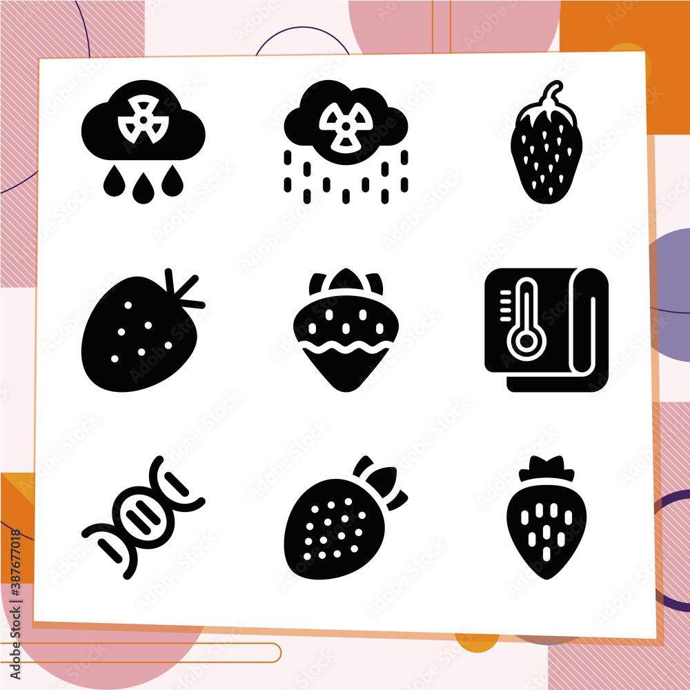 Fototapeta premium Simple set of 9 icons related to bitter
