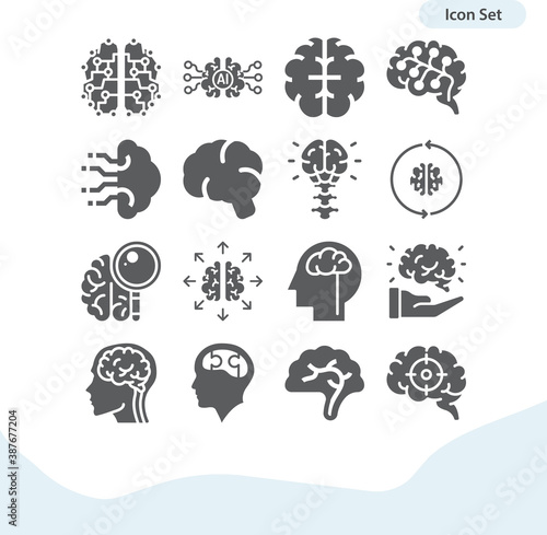 Simple set of wonder child related filled icons.