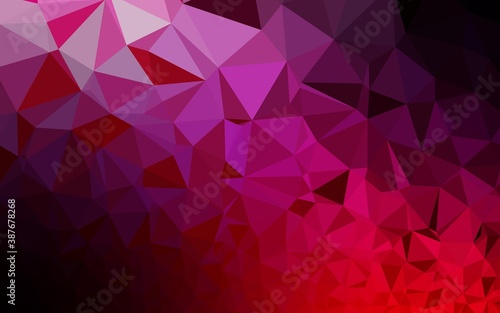 Light Purple, Pink vector polygonal background.