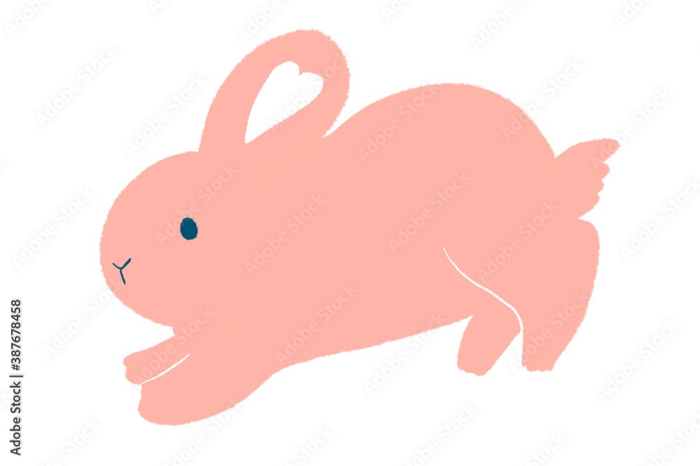 ポップでかわいいうさぎのイラスト ポップでかわいいうさぎのイラスト