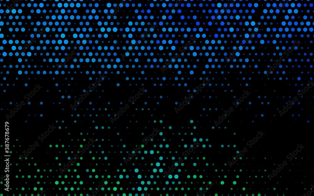 Dark BLUE vector backdrop with dots.