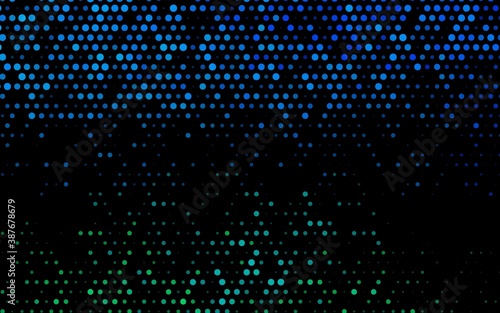 Dark BLUE vector backdrop with dots. © Dmitry