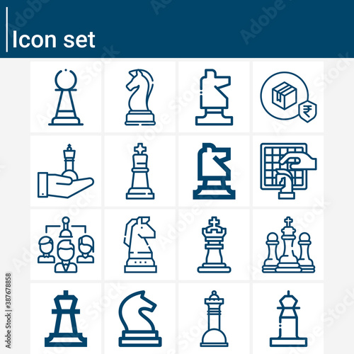 Simple set of poorly related lineal icons.
