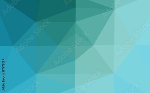 Light BLUE vector triangle mosaic template.