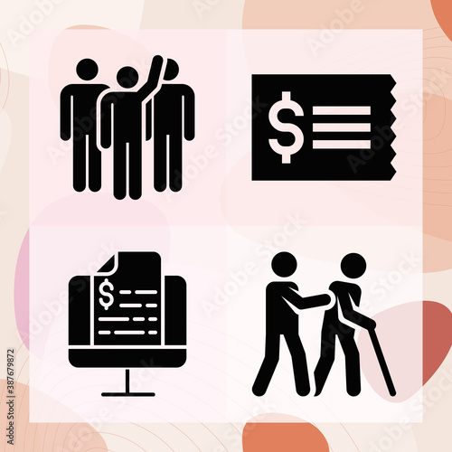 Simple set of promote related filled icons