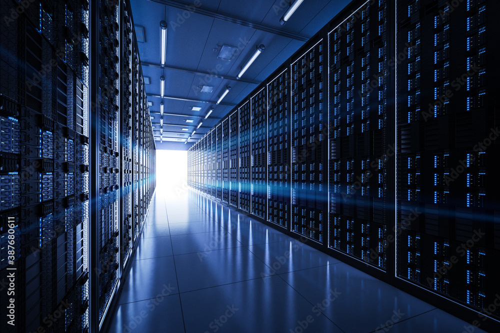 Fototapeta premium Server room with server tower