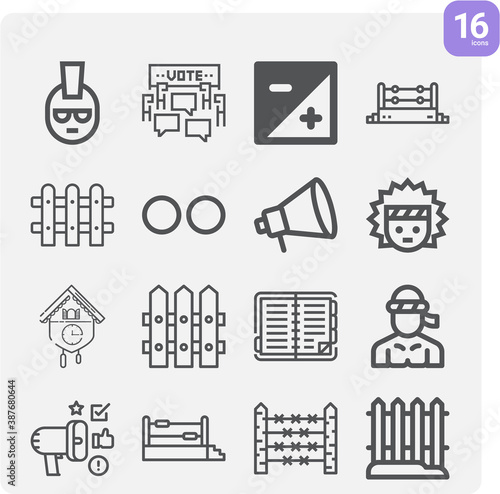 Simple set of oppose related lineal icons.