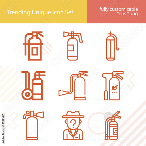 Simple set of trusted related lineal icons.