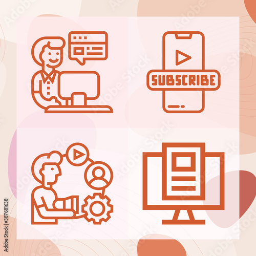 Simple set of masses related lineal icons