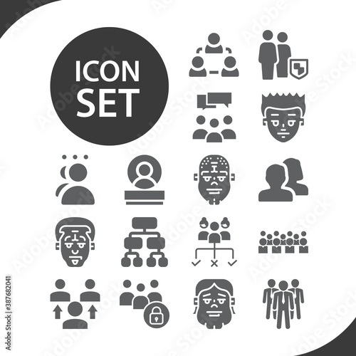 Simple set of communal related filled icons.
