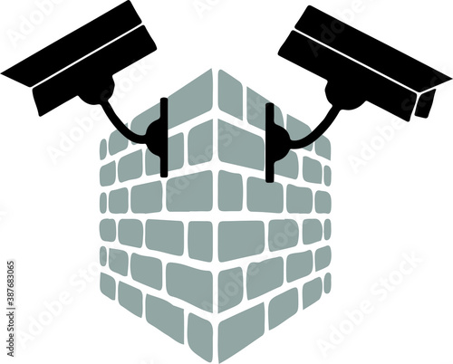 Cctv camera vector illustration isolated on background