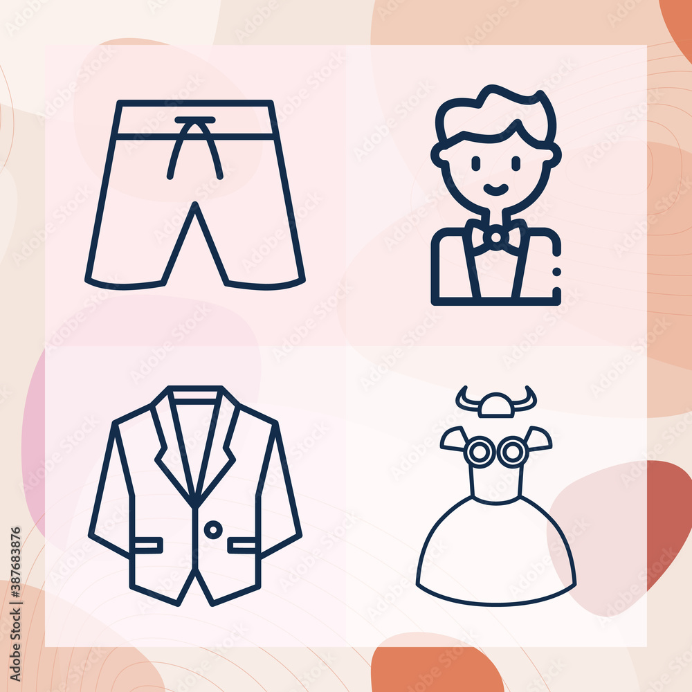 Simple set of three piece related lineal icons Simple set of three piece related lineal icons