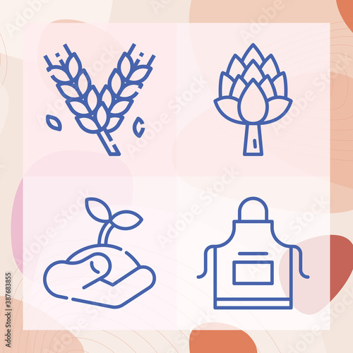 Simple set of ps related lineal icons