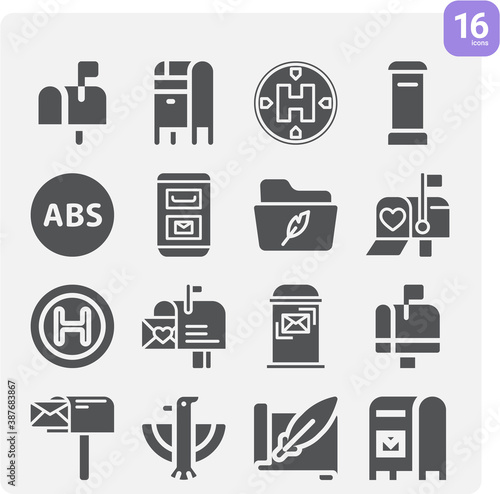 Simple set of colony related filled icons.