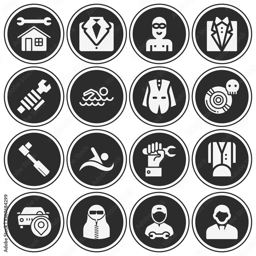 16 pack of damages filled web icons set 16 pack of damages filled web icons set