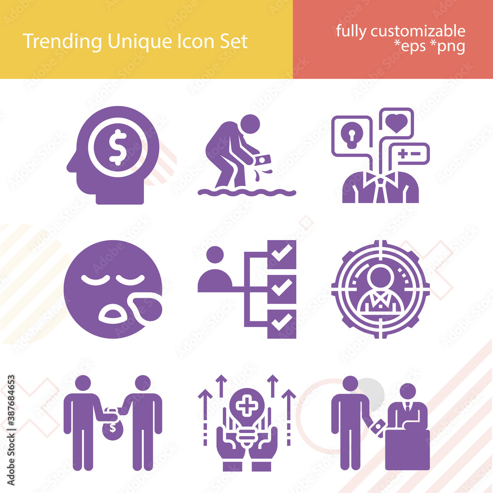 Simple set of perceptions related filled icons. Simple set of perceptions related filled icons.