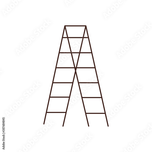 ladder icon image, flat style
