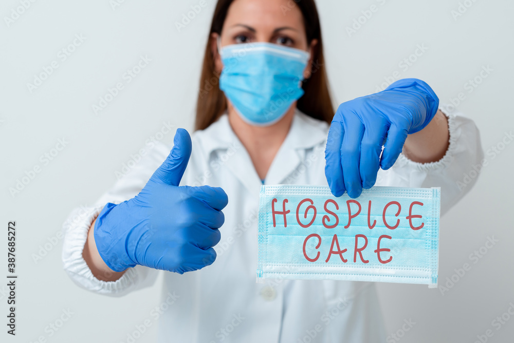 Word writing text Hospice Care. Business photo showcasing focuses on