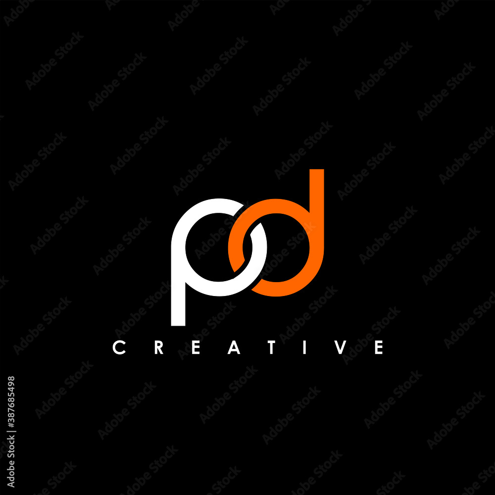 Fototapeta premium PD Letter Initial Logo Design Template Vector Illustration