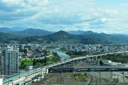 Railway in Morioka City, Japan