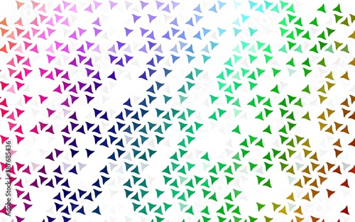 Light Multicolor, Rainbow vector seamless backdrop with lines, triangles.