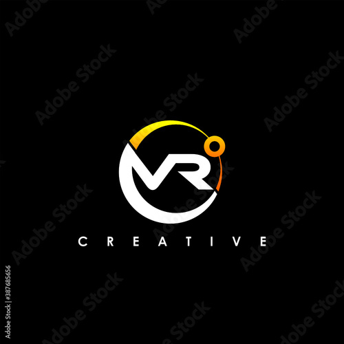 VR Letter Initial Logo Design Template Vector Illustration 