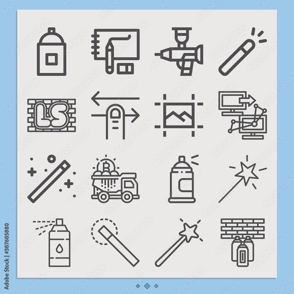 Fototapeta premium Simple set of articulation related lineal icons.