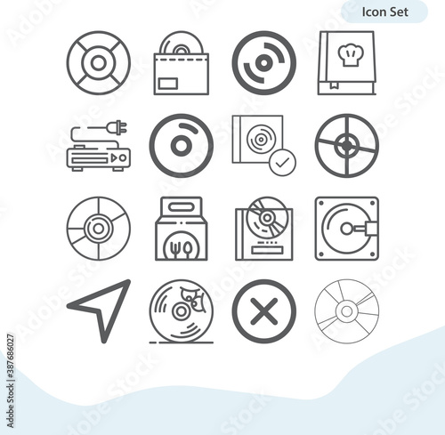 Simple set of declare related lineal icons.