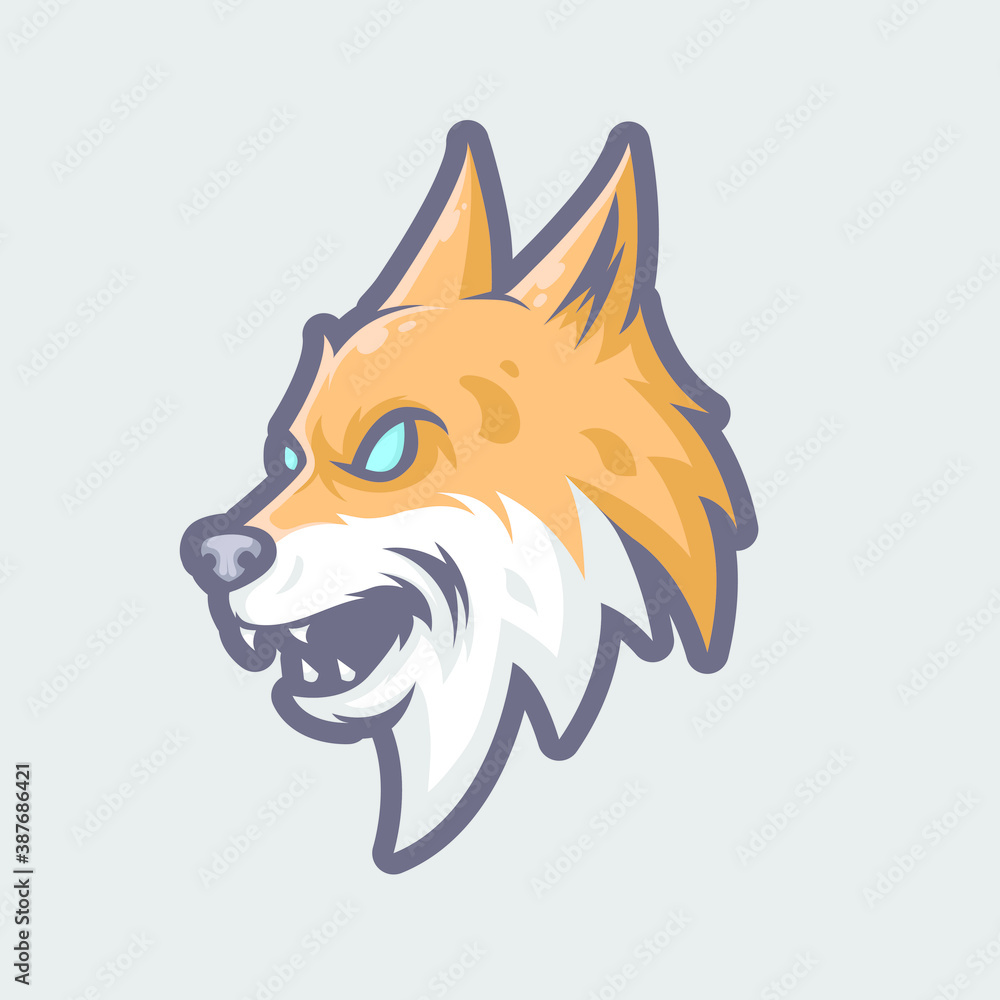 Obraz premium Fox mascot esport logo design.