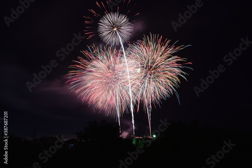 Fireworks competition in Omagari city  Japan 