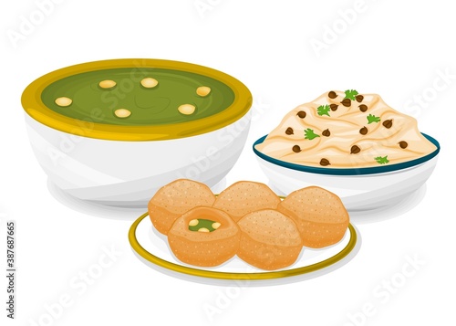 Panipuri Or Gol Gappa Vector