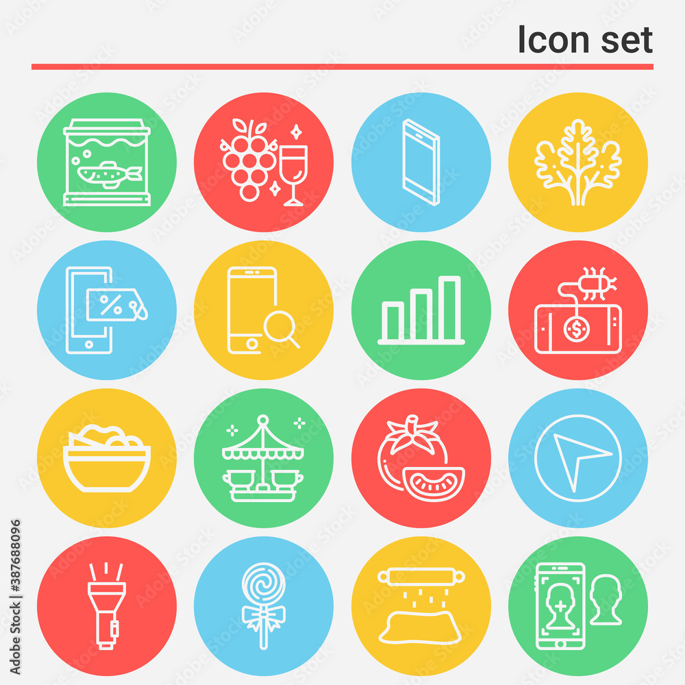 16 pack of visualization lineal web icons set 16 pack of visualization lineal web icons set