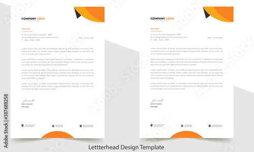 Letterhead Design Template A4 size 