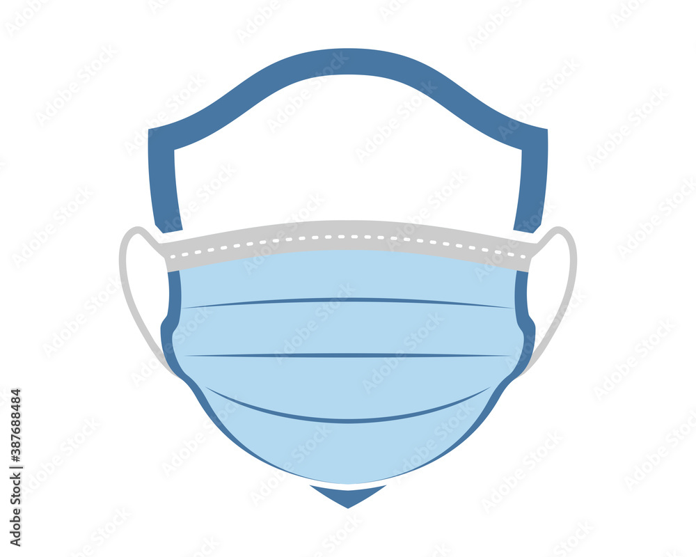 Medical face mask with shield protection shape Medical face mask with shield protection shape