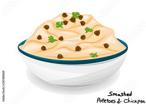 Pani Puri Smashed potatoes and Chickpea